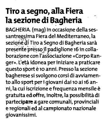 Ritaglio stampa: Articolo gds 01 giugno 2008