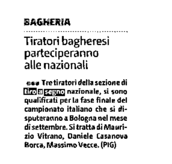 Ritaglio stampa: Articolo gds del 09 agosto 2009